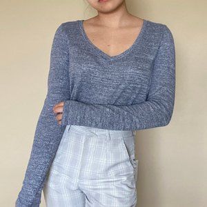 Blue multi-shade American Eagle long-sleeve
